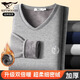 七匹狼【雙倍暖】保暖內衣秋冬男士加絨加厚秋衣隱形V領(lǐng)時(shí)尚打底上衣