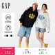 GAP男女裝2025春季新款貼布繡大logo連帽衛衣寬松閑適上衣721330