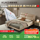 顧家家居（KUKA）真皮床雙人床主臥顧家亞運套餐B186伯爵奶茶+M0099C1.8米    