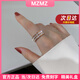 MZMZ彩金戒指女潮流玫瑰金不掉色時(shí)尚食指環(huán)情人節生日禮物送女友首飾雙層玫瑰色9號(配禮盒）【專(zhuān)柜19~21號】