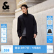 杰克·瓊斯（JACK&JONES）七夕情人節(jié)禮物 25年男裝秋季中長款風(fēng)衣外套男寬松大衣商務(wù)休閑 E40黑色 寬松版 卡碼拍小 M （175）