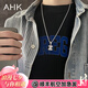 AHK26字母鈦鋼項(xiàng)鏈男女士百搭潮流情侶吊墜七夕情人節(jié)禮物送男女朋友 潮流滿鉆項(xiàng)鏈 【Z】+品牌禮盒