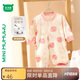 迷你木木屋嬰兒連體衣春秋款純棉長袖爬服新生兒外出服家居服 水蜜桃 73 