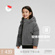 保姆鵝 兒童羽絨服男童女童工裝外套寶寶戶外防風保暖冬裝童裝 大象灰 140
