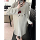 另約睡裙女春秋季2025新款棉綢長(cháng)袖可愛(ài)HelloKitty卡通睡衣夏天家居服 A88702 蝴蝶結貓咪 L
