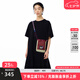 幻走（MOVEUP）2025夏季新款.FUN系列純棉創(chuàng)意包包口袋針織連衣裙 夜黑 S