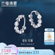 六福珠寶 鉑950愛(ài)心鉑金耳環(huán)耳圈耳飾 計價(jià) L04TBPE0008 約2.68克