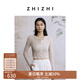 致知ZHIZHI 少年游 短開衫女2025夏季新款超薄針織衫隨性自由風(fēng) 霜杏米 L