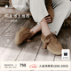 natursun奚夢瑤高圓圓章若楠文淇同款德訓鞋女鞋厚底休閑袋鼠鞋情侶鞋單鞋 棕色（建議拍小一碼） 37 (235mm)