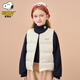 史努比（SNOOPY）童裝兒童羽絨馬甲女童背心男童坎肩外出服秋冬 卡其 140
