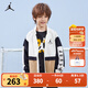 NIKE JORDAN 耐克AJ童裝男童夾克外套春秋新款兒童網(wǎng)眼透氣外套 亞麻色 160 /80 【建議身高158-170cm】