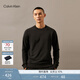 Calvin Klein運動(dòng)春秋男士休閑簡(jiǎn)約ck字母跑步訓練圓領(lǐng)打底衫衛衣GMS4W333 BAE-太空黑 M