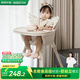 GSO居森海鷗寶寶餐椅食品級餐盤(pán)嬰幼兒防站立防側翻露營(yíng)椅洗澡座椅 【高定旗艦版】月華米+雙餐盤(pán)+抑菌海鷗棉墊