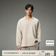 BODYDREAM BM海鷗領(lǐng)長(zhǎng)t男款冬季新款華夫格毛線衫長(zhǎng)袖V領(lǐng)針織T恤 米杏色 L