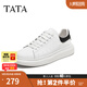 他她（TATA）2024秋休閑男士簡約百搭板鞋新款VNQ02CM4 VNR01白/黑 42