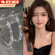 栢啟歆耳扣 輕奢水鉆圈圈耳環(huán)小眾精致圓圈耳環(huán)女夸張大耳圈耳釘耳飾 圈圈耳環(huán)【S925銀針】