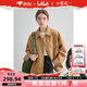 VEGA CHANG【走一推薦】短外套女2025秋季新款復(fù)古麂皮絨夾克雅丹風(fēng)寬松上衣 核桃棕 M