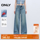 ONLY2025秋季新款時尚百搭寬松中腰老爹褲長褲牛仔褲女|125132067 J33 復古350牛仔洗水 S S標準褲長