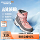 Skechers斯凱奇兒童絨絨靴雪地靴保暖男童棉鞋防寒加絨高幫女童靴660092L 女童/粉紅色/灰色/PKGY 37