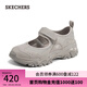 斯凱奇（Skechers）涼鞋女2025新款瑪麗珍運(yùn)動(dòng)鞋夏季淺口單鞋厚底緩震戶外鞋180211 灰褐色/TPE 38