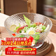 格娜斯玻璃沙拉碗錘紋透明玻璃碗涼拌菜蔬菜水果盤(pán)甜品碗餐具大號1600ml