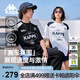 卡帕（Kappa）背靠背運動(dòng)t恤男夏季新款休閑純棉短袖情侶款美式上衣K0FW2TD90D