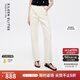 朗姿歐洲EiLEEN ELITEE2025秋新款簡(jiǎn)約純棉直筒顯瘦白色牛仔褲女 本白色 M