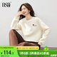 歐莎愛心刺繡圓領(lǐng)衛(wèi)衣女2025年秋季新款慵懶寬松休閑套頭上衣 米白色A S