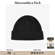 ABERCROMBIE & FITCH男裝美式復(fù)古潮流百搭翻邊羅紋針織帽KI112-4144 黑色 ONE SIZE
