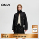 ONLY秋季復古帥氣毛絨拼接領(lǐng)口保暖牛仔外套女|124354012 J09 深牛仔灰色 常規 L (170) 88A