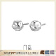 白嵐錘紋圓珠耳釘女S925銀耳飾養耳洞簡(jiǎn)約時(shí)尚小眾問(wèn)人家禮物送老婆 銀色