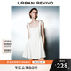 UR2025夏季新款女裝簡(jiǎn)約蝴蝶結(jié)系帶修身休閑連衣裙UYY850162 本白 S