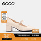 愛(ài)步（ECCO）夏季時(shí)尚優(yōu)雅風(fēng)瑪麗珍粗跟高跟鞋 型塑290963 石灰色38
