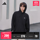 adidas休閑加厚毛圈連帽衛衣套頭衫男女秋冬阿迪達斯官方輕運動(dòng)   黑色   L