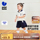 迷你巴拉短袖套裝女童速干學(xué)院風(fēng)短褲兩件套夏季【涼感抑菌】