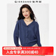 佐丹奴女裝海軍領(lǐng)花紗毛織開(kāi)胸針織衫13355762 69花紗深藍 M