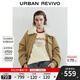 UR2025冬季新款女裝休閑復古工裝風(fēng)羊羔毛領(lǐng)羽絨服UYL150036+ 卡其 (偏寬松) M