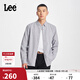 Lee標準版日常簡(jiǎn)約翻領(lǐng)小Logo男長(cháng)袖襯衫休閑潮流