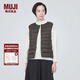 無(wú)印良品（MUJI）女式 輕量羽絨便攜式背心女款馬甲馬夾秋冬保暖外搭羽絨內(nèi)膽 深棕色 S (155/80A)