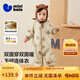 迷你巴拉【雙面穿】巴拉嬰兒連體衣棉服外出幼兒衣服保暖雙面絨兩面穿外套 咖色調00355 80cm