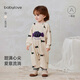 babylove【清倉】嬰兒連體衣秋冬季加絨哈衣爬服男女寶寶不倒絨洋氣保暖 淺蘇杏 80cm