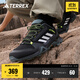 adidas AX3舒適戶(hù)外登山徒步網(wǎng)面運動(dòng)鞋男子阿迪達斯官方TERREX 黑/深灰/白/黃   42.5