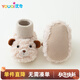 優(yōu)奇秋冬嬰兒鞋學(xué)步鞋防滑軟底鞋襪室內寶寶鞋子新生兒棉鞋卡通羊羔絨