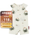 Milkbarn嬰兒背心連體衣服寶寶夏季哈衣嬰幼兒純棉爬服 白沙蟹蟹 80cm (12-18m)