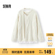 森馬（Semir）毛衣女冬圍巾蕾絲V領(lǐng)絞花寬松2025優(yōu)雅小性感套頭衫109725107011