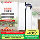 博世（BOSCH）冰箱497升大容量四開門十字對開門家用電冰箱 一級能效 超薄嵌入 玻璃面板 變溫保鮮 支持國家補貼 小白鯨（K1C82EA20C）