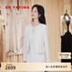 EP雅瑩女裝2025早秋新款 圓領(lǐng)盤(pán)扣波紋肌理優(yōu)雅斜襟短外套1115A 米色 S