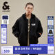杰克·瓊斯（JACK&JONES）25年秋冬男裝棉衣飛行夾克男保暖寬松潮流連帽短款棉服外套男士 黑色E40 3XL 195