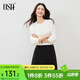 歐莎2025年秋季女新款復(fù)古白色蕾絲花邊長(zhǎng)袖T恤通勤打底衫上衣 白色 XL