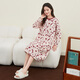 頂瓜瓜頂呱呱睡裙女秋冬搖粒絨印花長(cháng)袖可外家居服睡衣女印粉160